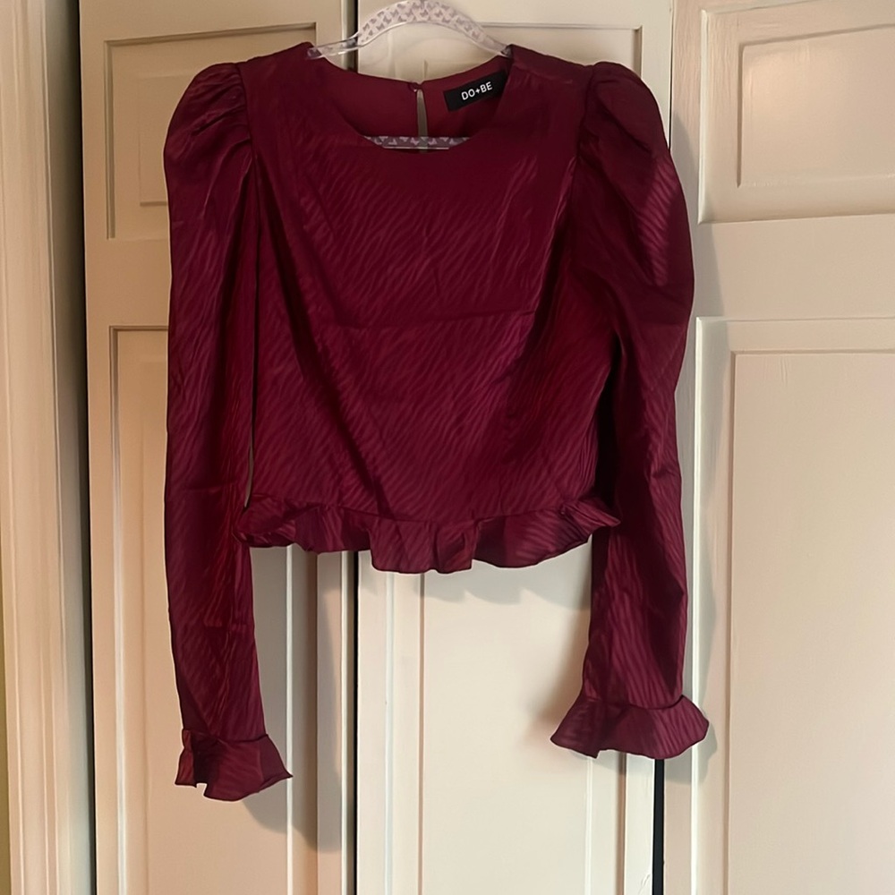 DO+BE maroon silky top